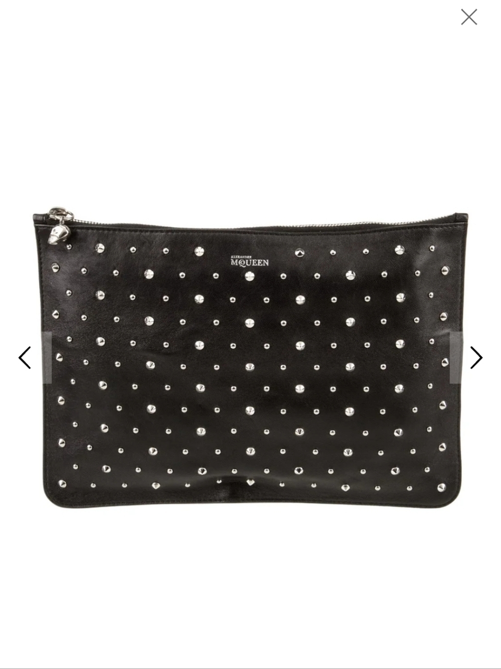Alexander McQueen Like NEW Black Studded Clutch FULL INCLUSION